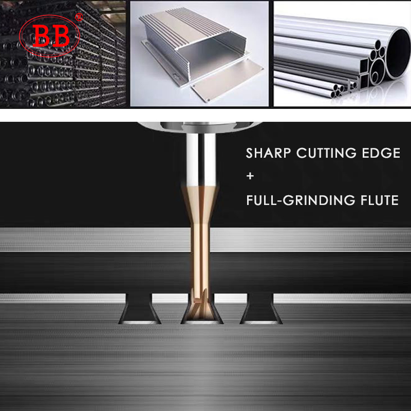 BB Carbide Dovetail Milling Cutter CNC Tool 45 60 75 Degree 6mm 5mm 8mm 10mm 12mm Tungsten Steel Machining Tool for Metal