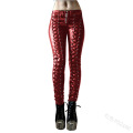 5XL Large Size Punk Gothic PU Leather Pencil Pants Women Sexy Skinny Lace Up With Rivet Zipper Medieval Retro Viking Long Pants