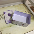 3 Pcs/Set Squate Metal Box Lavender Cookies Chocoleta Candy Packaging Home Storage Decor Drawer Organizer Gift Box