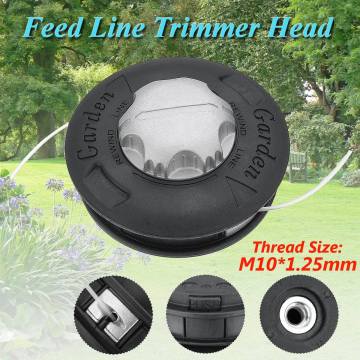 M10 2 Lines Cutter Head Aluminum Nylon Brush Mower Bump Spool Grass Trimmer Thread Line String Saw Grass Brush Mower Universal