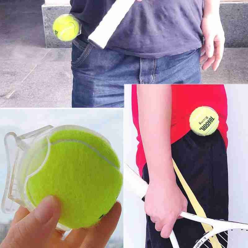 1pc Tennis Clip Transparent Professional Tennis Deck Tennis Equipment Training Game Tennis Stand Tennisbal Holder Taille