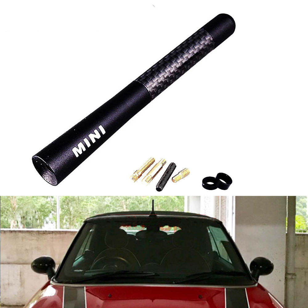 For Mini Cooper Car Roof Antenna Universal Decoration Carbon Fiber Aerial R55 R56 R60 R50 R53 F55 F56 F60 Styling Accessories