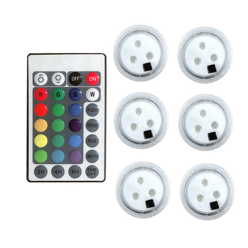 RGB 16Colors Submersible Light 3 LED Underwater Night Light Swimming Pool Light for Outdoor Vase FishTank Pond Wedding Christmas