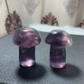 2 pcs Natural purple fluorspar mushroom is the first choice for home furnishings