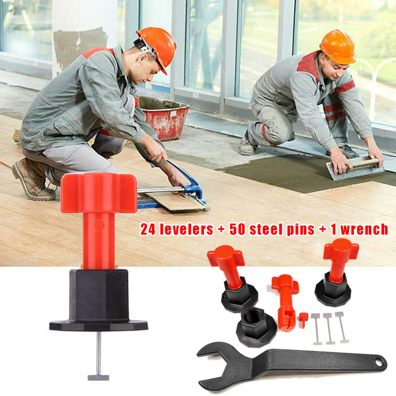 75 Pcs Reusable Anti-Lippage Tile Leveling System Locator Tool Spacers Ceramic Floor Wall Carrelage