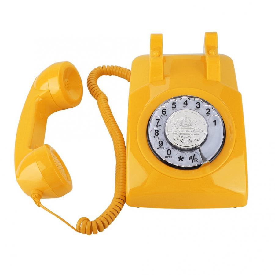 Vintage Phone Retro Landline Telephone Rotary Dial Telephone Desk Phone Corded Telephone Landline for Home Office High Quality