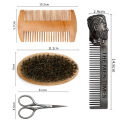 Men's Beard Shaping Kit Shaving Brush Comb Scissor Set Men Fashion Hair Styling Face Hair Removal Mustache Trim Accessory Tool