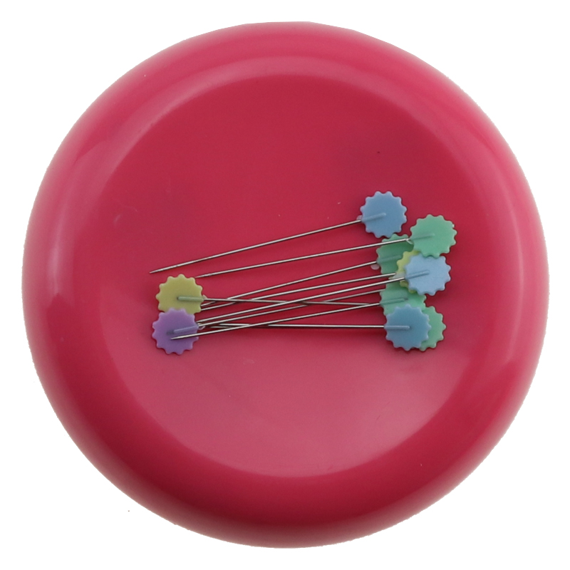 Round magnet suction needle box hand sewing needle bead needle paper clip paper clip storage quilt knitting anti-lost storage ne