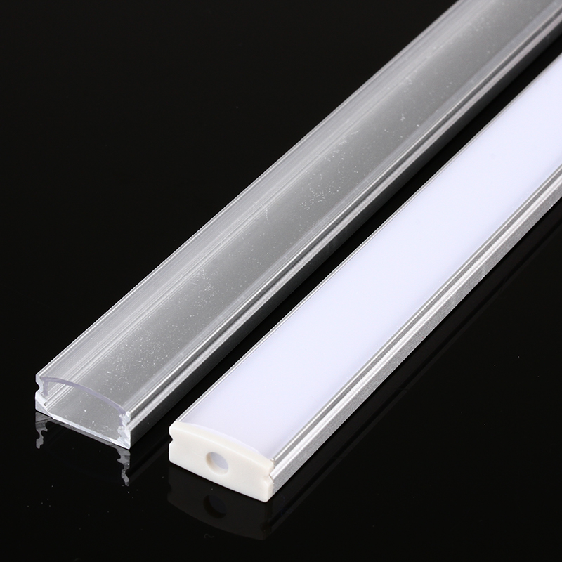 50CM Ultra-thin Aluminum Trough 17*7 Groove Slot with PC Cover for LED Rigid Strip Lamp Bar Light Shell Accessory 20pcs