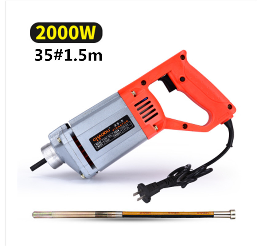 35mm Concrete Vibrator 1750W 2000W 1500W 220V With Copper Motor Construction Tools