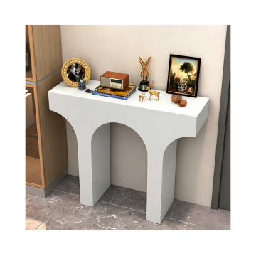 Minimalist Cream Console Table in Nordic Modern Aesthetic