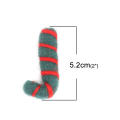 2PCs Christmas Candy Cane Wool Felt Poke DIY Kits Craft Sewing Toy Kids Brooch Children Hair Band Accessory Backpack Decoration