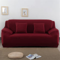 4 Sizes Elastic Solid Color Sofa Cover For U Shape Sofa Cover L Shaped Stretch Seater Chair Sofa Cover Pillow Case