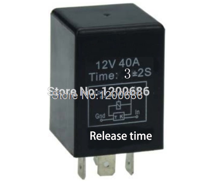 30A Automotive 12V Time Delay Relay 5S 10S 1MIN 5MIN 10MIN turn off delay relay output turn off after switch turn off