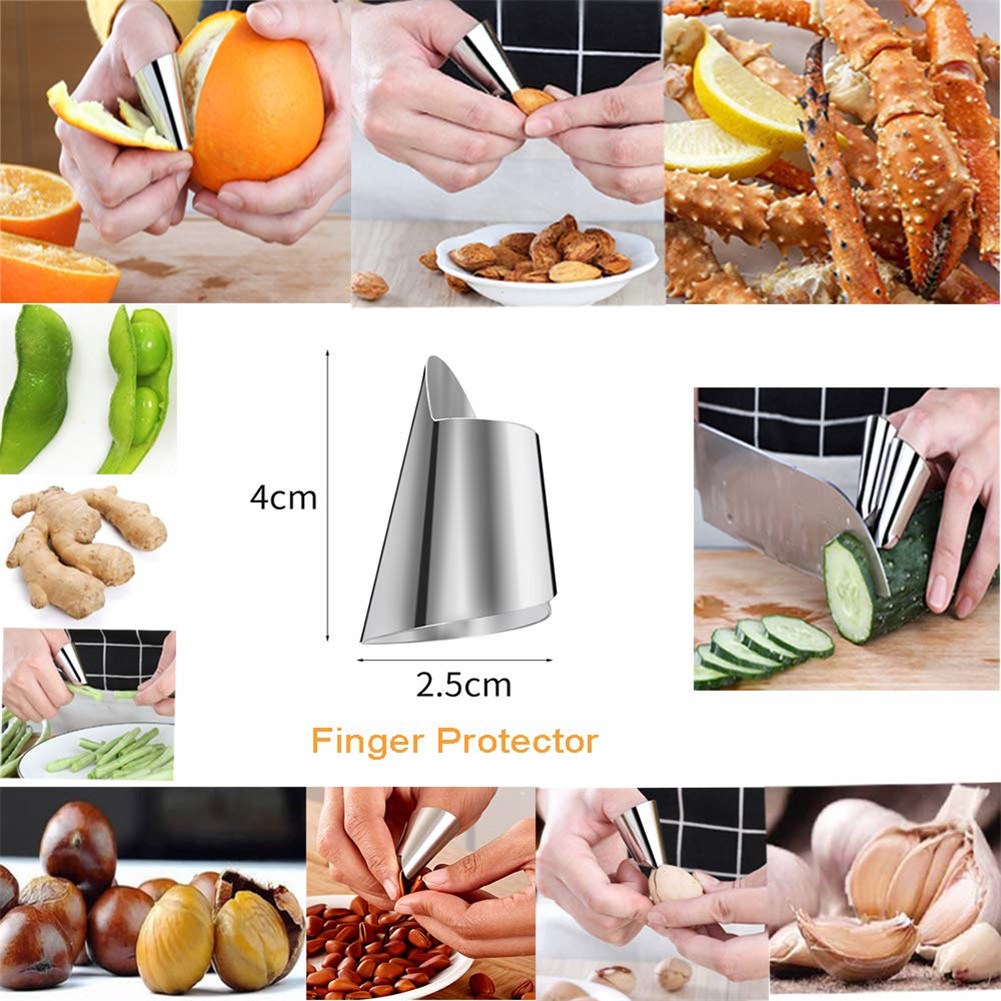 1pcConvenient Kitchen Finger Protector Stainless Steel Adjustable Pistachio Tool Kitchen Beans Tool Nut Tool To Peeling Skinning