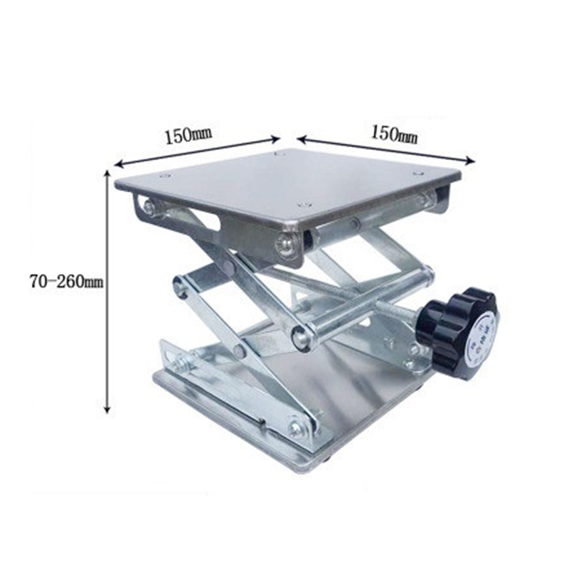 150x150x250mm Stainless Steel Lift Support Adjustable Jiffy Jack Table Raising Platform