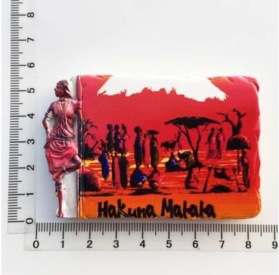 Handmade Painted Africa Tanzania 3D Resin Fridge Magnet Zebra Refrigerator Tourism Souvenir Collectibles Gift