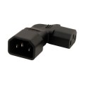 NEW IEC Connectors IEC 320 C14 male to C13 famale Vertical right angle Power adapter Conversion plug