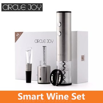 Circle Joy Electric Bottle Opener Stainless Steel Mini Wine Stopper Wine Decanter Aerator Wine Set Gift for Smart Home