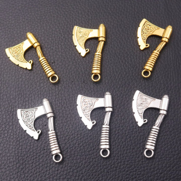 4pcs 3D Retro Vikings War Axe Charm Punk Style Necklace Pendants DIY Handmade Metal Jewelry Handicraft Findings 45*24mm A1145