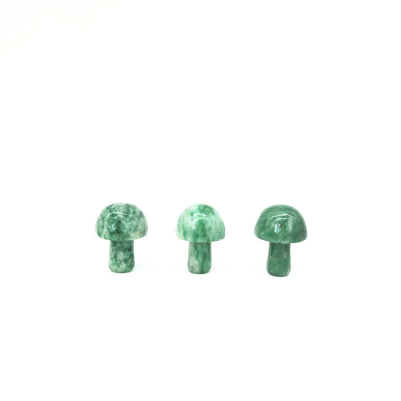 Cute Natural Green Jade Emerald Stone Mushroom Shaped Crystal Polished Healing Gift Natural Quartz Crystals