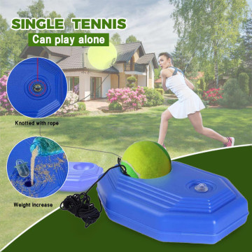 Tennis Trainer basic exerciser tennis training tool with rope singles beating automatic rebound rubber band sparring device#P30
