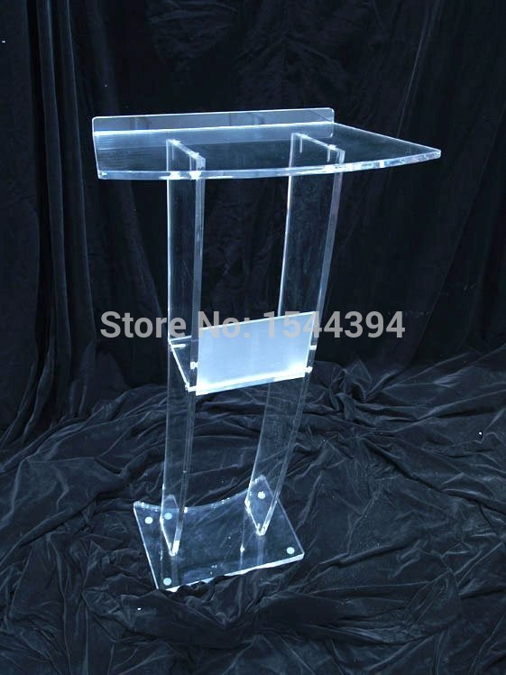 Clear acrylic podium/clear acrylic furniture Hot Sell Simple solid European Design Factory Sell Clear acrylic podium plexiglass