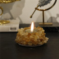 1pcs Citrines Crystals Candlestick Candle Holders Natural Stones Party Dinner Quartz Home Decoration Light Holder