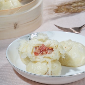 Ham Crispy Posu Steamed Bun for European Hotels