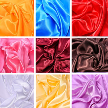 Multicolor soft satin fabric wedding party decoration box lining DIY clothing sewing background supplies and fabrics