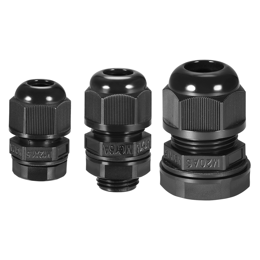 uxcell M12 M16 M20 Cable Gland 2-6 Holes Waterproof Nylon Joint Locknut for 1.3-2.3mm 1.4-2.1mm 2-4.5mm 2.4-3.4mm Dia Wire