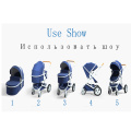 Belecoo High Landscape Baby Stroller 2 in 1 Portable Baby Pram High Quality Pushchair for 0-3 Years Baby