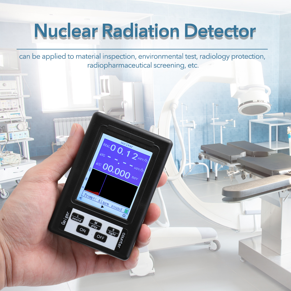 KKMOON BR-9B Handheld Digital Nuclear Radiation Detector Geiger Counter Semi-functional Type Dosimeter Dosimeter Marble Tester