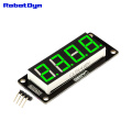 4-Digit LED 0.56" Display Tube GREEN (decimal), 7-segments, TM1637, disp. size 50x19mm