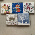 Christmas paper napkin serviettes decoupage decor wedding party festival cocktail flower cartoon animal deer tree snow leaf