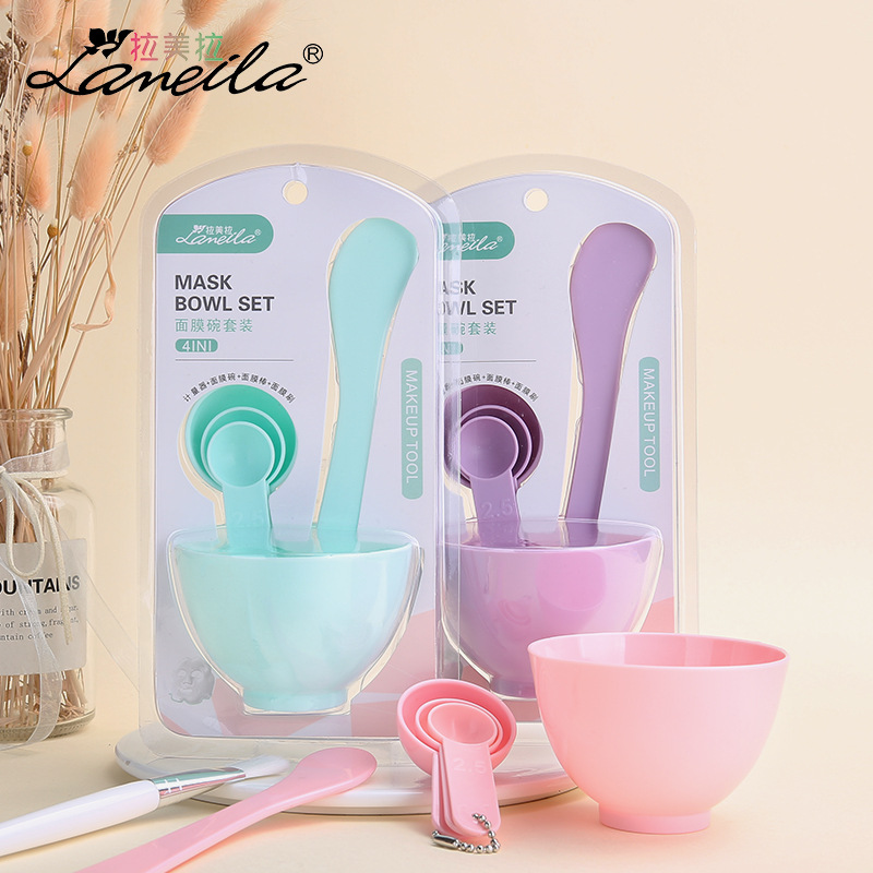 Face Mask Mixing Bowl Set DIY Facial Beauty Cosmetic Makeup Tool With Brush Mixed Stir Spatula Stick Measuring Spoon Kit