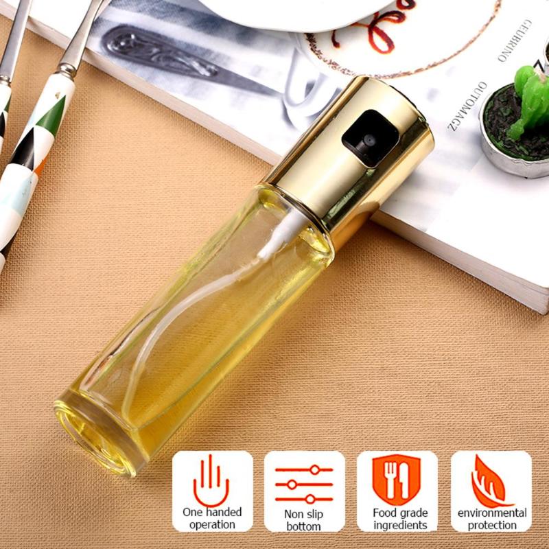 100ml Olive Oil Vinegar Sprayer Oil Spray Bottle Pump PP+Glass Oil Pot Leak-proof Drops Oil Dispenser BBQ Kitchen Cooking Tools