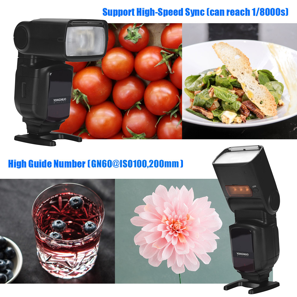 YONGNUO YN968N II Wireless TTL Flash Speedlite 1/8000s HSS Built-in LED Light 5600K for Nikon DSLR Cameras for YN622N YN560