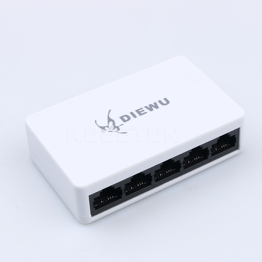 kebidumei High quality Network Switch Fast Ethernet 10/100Mbps LAN RJ45 Switcher Hub with US EU Power adapter FOR Desktop PC