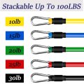 11pcs/set Fitness Resistance Bands Tubes Stretched Bands Elastic Training Yoga Pull Rope Workout Exercise Bands Gym Sport Rubber