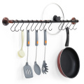 Kitchen Utensils Rod with 14 Detachable S-Hooks