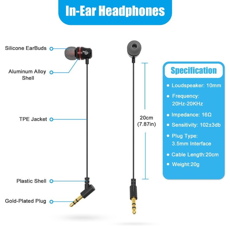 Noise Reduction VR Game In-ear Earbuds Wired Earphones Left Right Separation for Oculus-Quest VR Headset Accessories