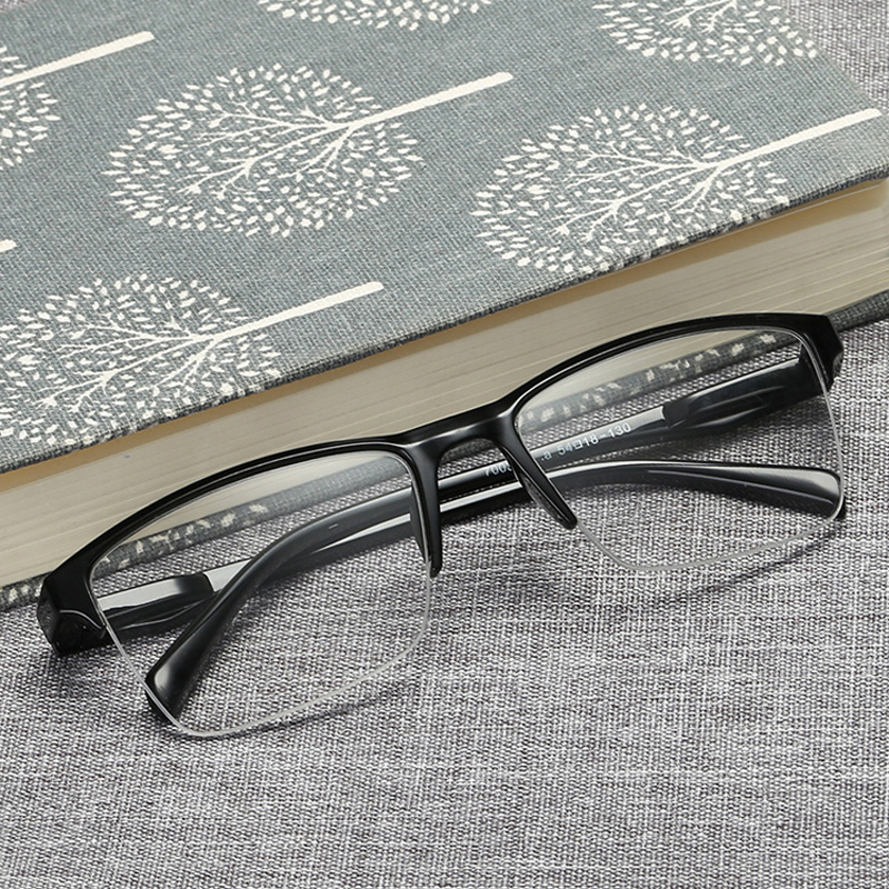 seemfly Half Frame Reading Glasses Presbyopic Eyewear Male Female Far Sight Eyeglasses With Strength +50 +75 +100 To +400