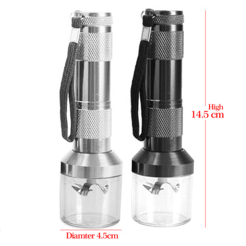 1pcs Flashlight Shape 145mm Height Grinder Herb Smoke Grinders amoladora weed acessorios Tobacco Cigarette accessories Crusher