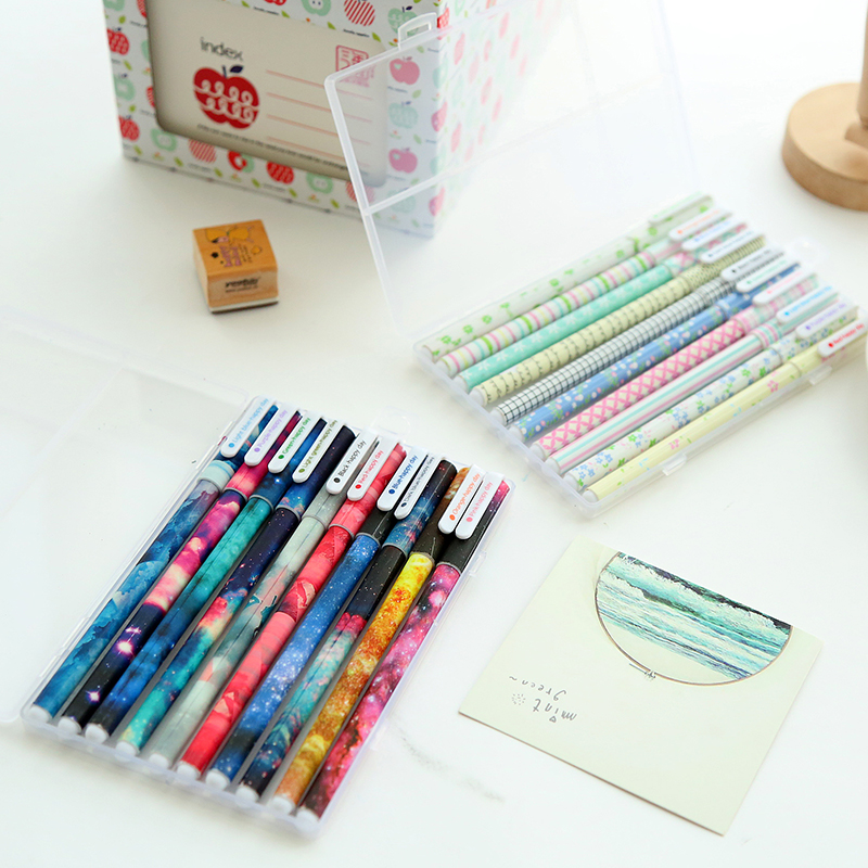 10 pcs Color gel pens set box pack Cartoon Cute animal Star Sweet pen Stationery Office school supplies Canetas escolar A6308