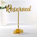 Reserved Sign. Reserved Wedding Sign. Freestanding Reserved Table Sign. Acrylic Reserved Table Sign. Wedding decor table