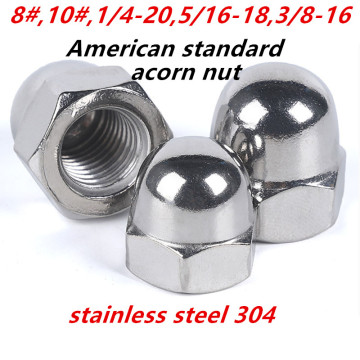 8#10#1/4,5/16,3/8 stainless steel 304 American standard thin teeth acorn nut cap nuts 891