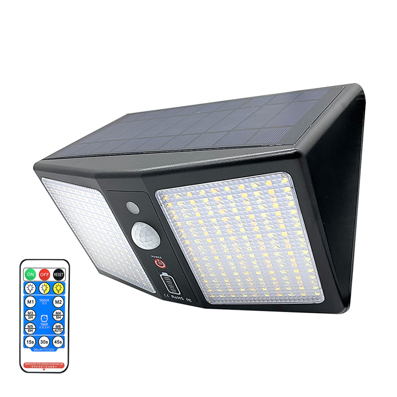 Solar LED Wall Lamp 208LEDs Motion Sensor 3Modes