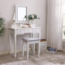 Vanity Makeup Dressing Table With LED Lighted Mirror