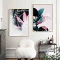Ornamental Plant Colored Leaves Abstract Poster Botanical Canvas Print Nordic Style Painting Creative Picture Modern Home Decor